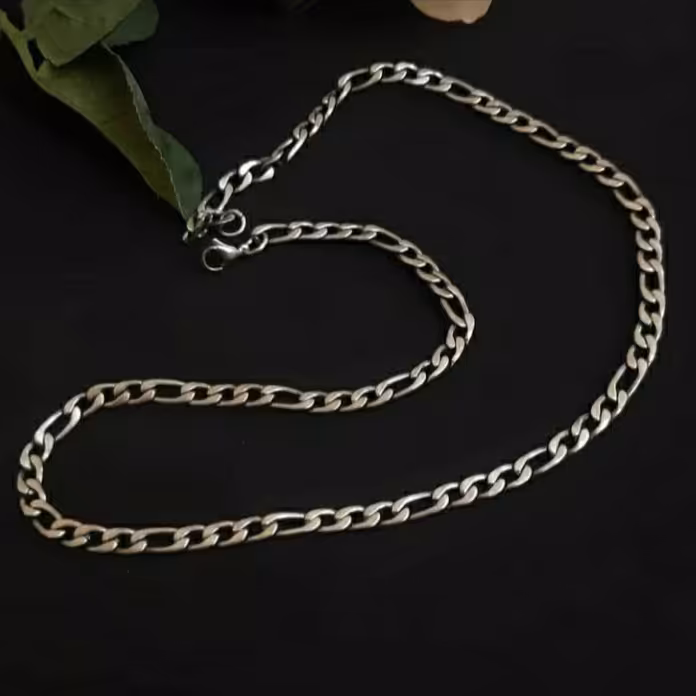 زنجیرمردانه استیل فیگارو رنگ ثابت ضد حساسیت