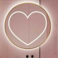 اینه بک لایت مدل قلب سایز شصت سانت