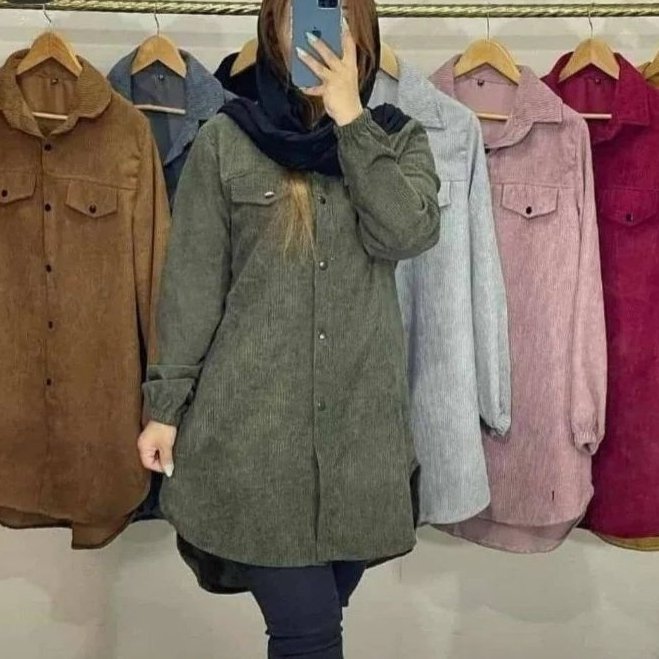 مانتو مخمل کبریتی