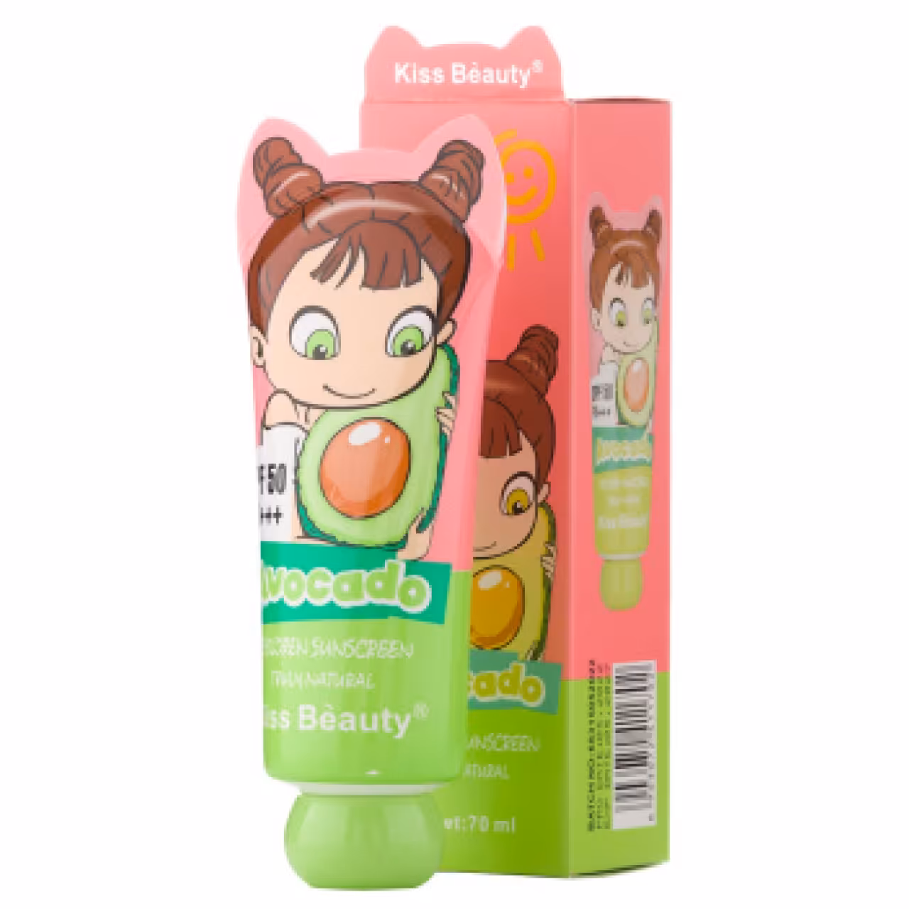 کرم ضد آفتاب کودک بی رنگ کیس بیوتی مدل آووکادو spf 50