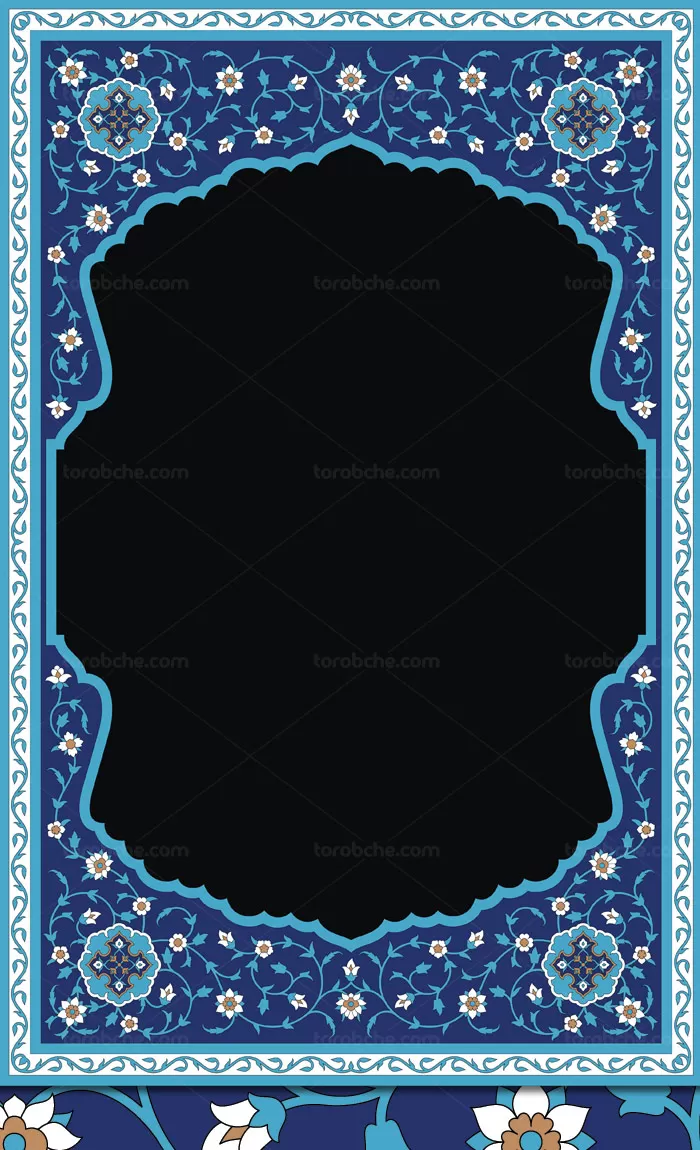 وکتور حاشیه کاشی کاری تذهیب - گرافیک با طعم تربچه