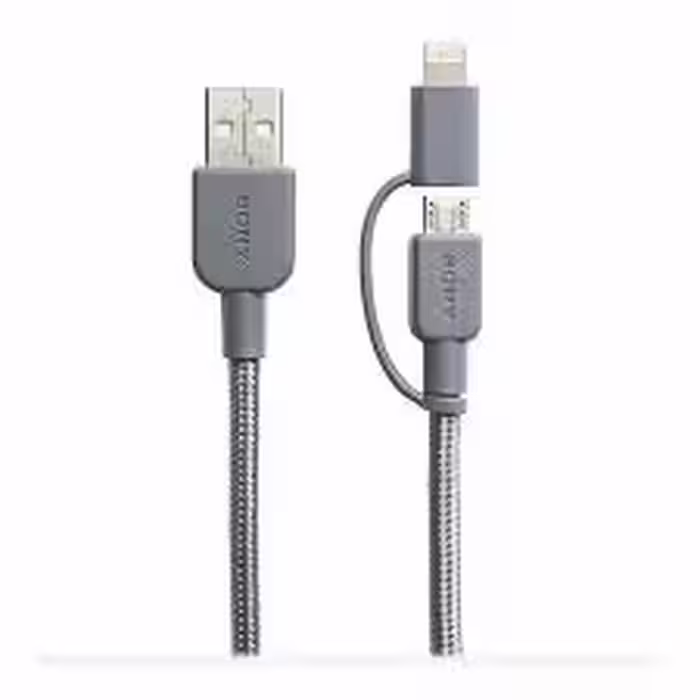 کابل Micro USB با پوشش الیافی سیم مدل ABP150
