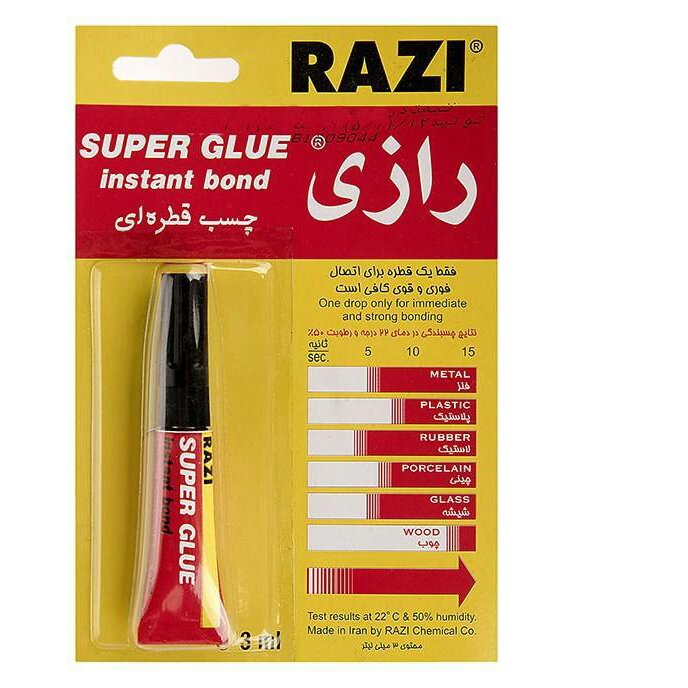چسب قطره ای رازی مدل Super Glue حجم 3 میل