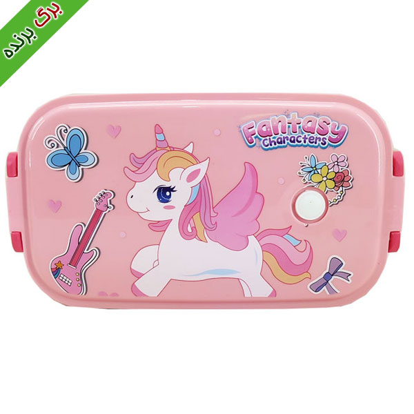 ظرف غذا یونیکورن lunch box استیل قاشق دار