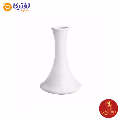 گلدان چینی زرین 16 متوسط سفید هتلی 49