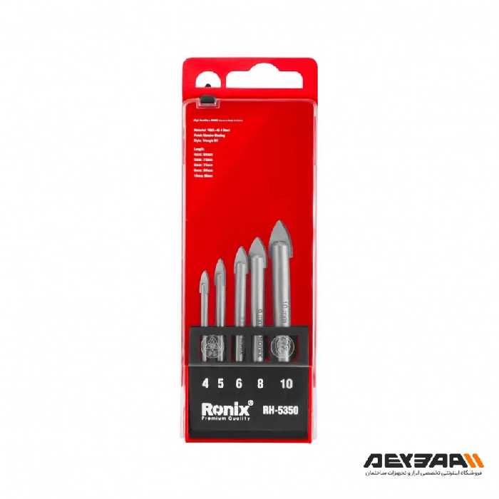 مجموعه 5 عددی مته شیشه رونیکس مدل RH-5350
