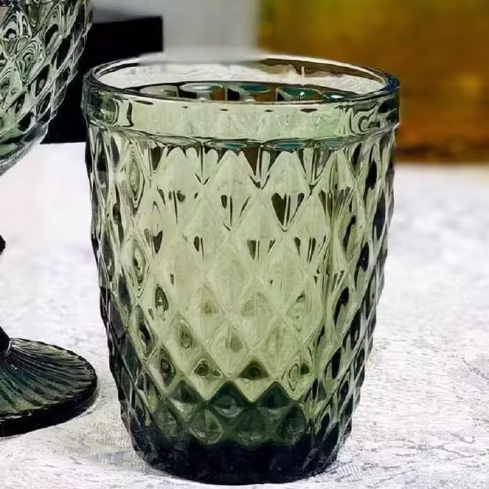لیوان دودی طرح الماسی بسته 6 عددی 