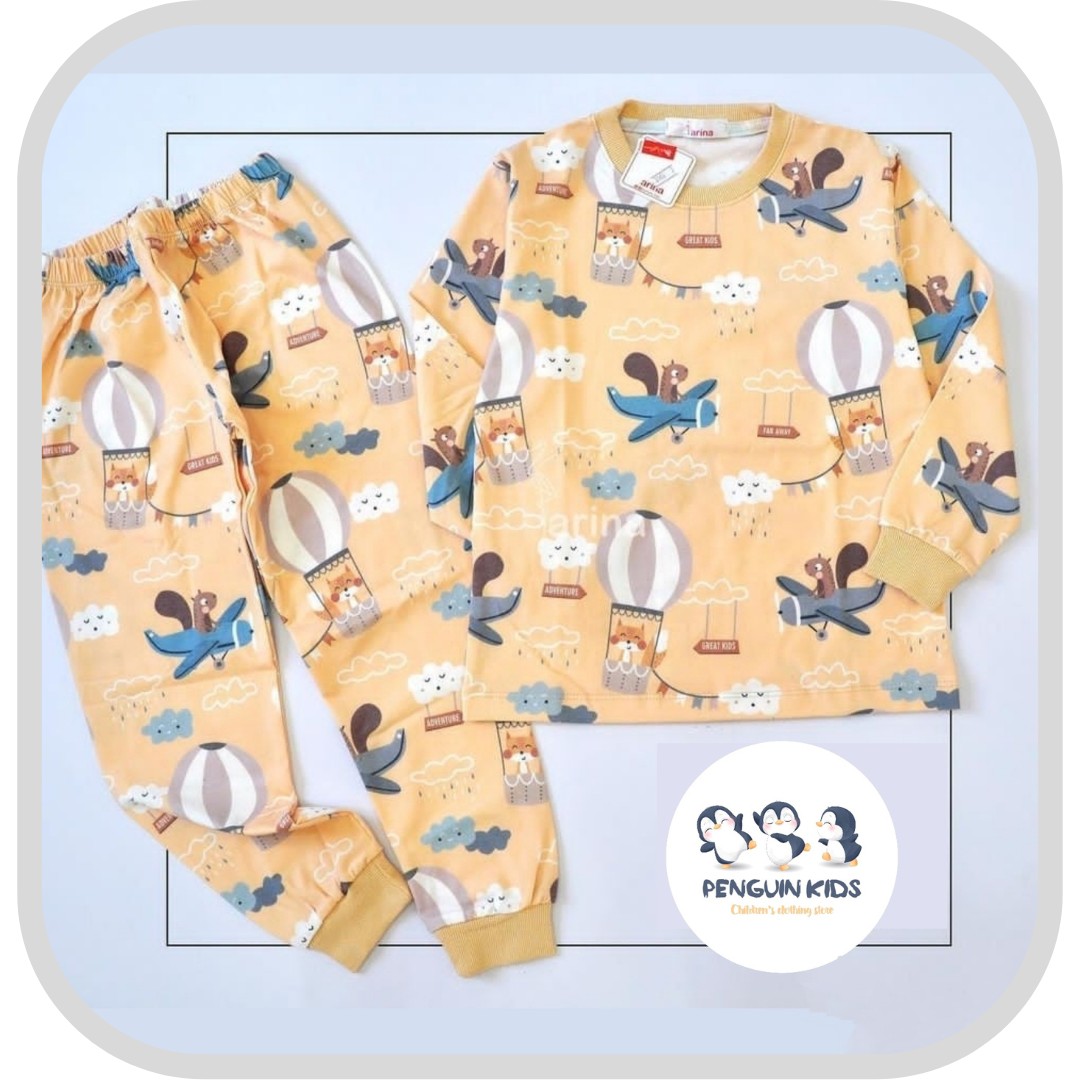 ست بلوز شلوار پسرانه راحتی بالن و سنجاب پنبه ای مناسب 3تا 7سال 