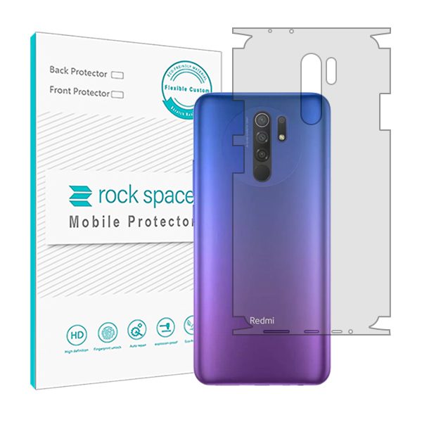 گلس محافظ پشت گوشی شیائومی Redmi 9 Prime مدل نانو هیدروژل شفاف برند راک اسپیس کد 23806M