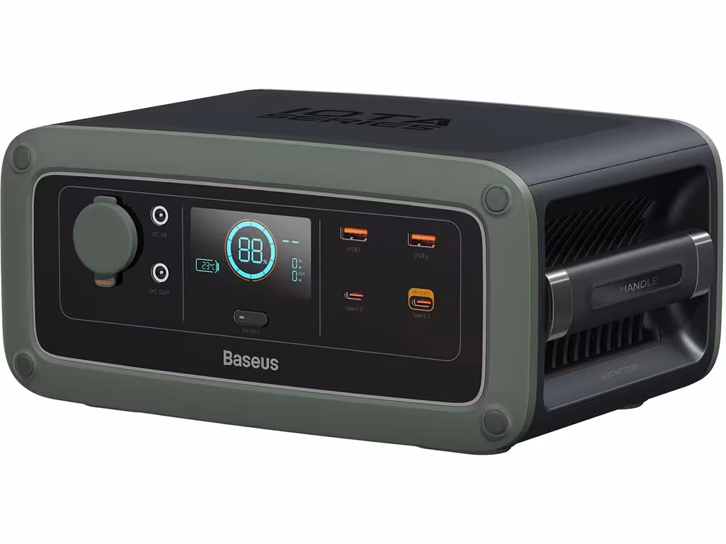 اینورتر و پاوربانک قابل حمل 90000 میلی‌آمپرساعت بیسوس Baseus IOTA Portable Power Station 420W PPYT010106