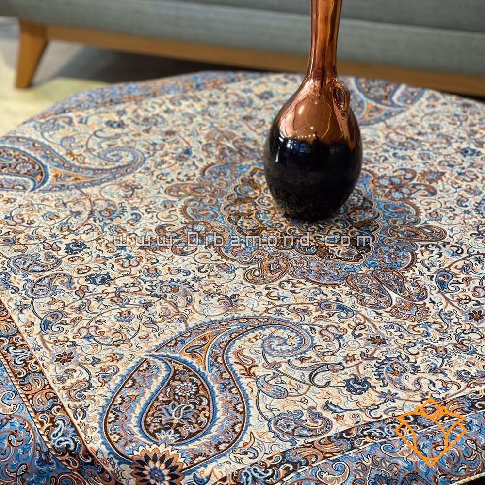 رومیزی یک در یک ترمه طرح سالار شیری آبی