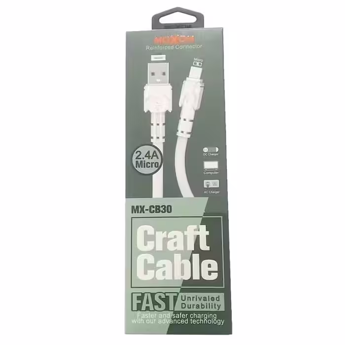 کابل شارژ میکرو MicroUSB موکسوم Moxom MX-CB30