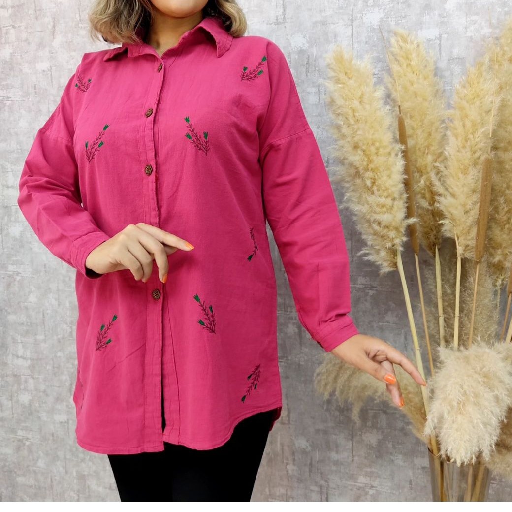 مانتو زنانه گلدوزی لاله 