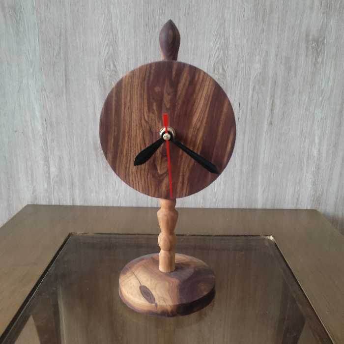 ساعت رومیزی چوبی 