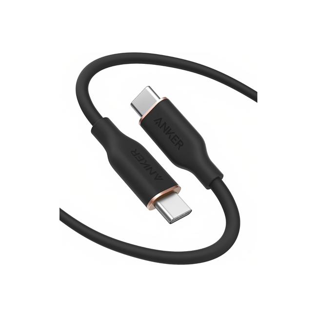 کابل تبدیل تایپ سی به تایپ سی انکر مدل آ 8553 پاور لاین 3 فلو- طول 1.8 متر | Anker PowerLine III Flow A8553 USB-C to USB-C 1.8m