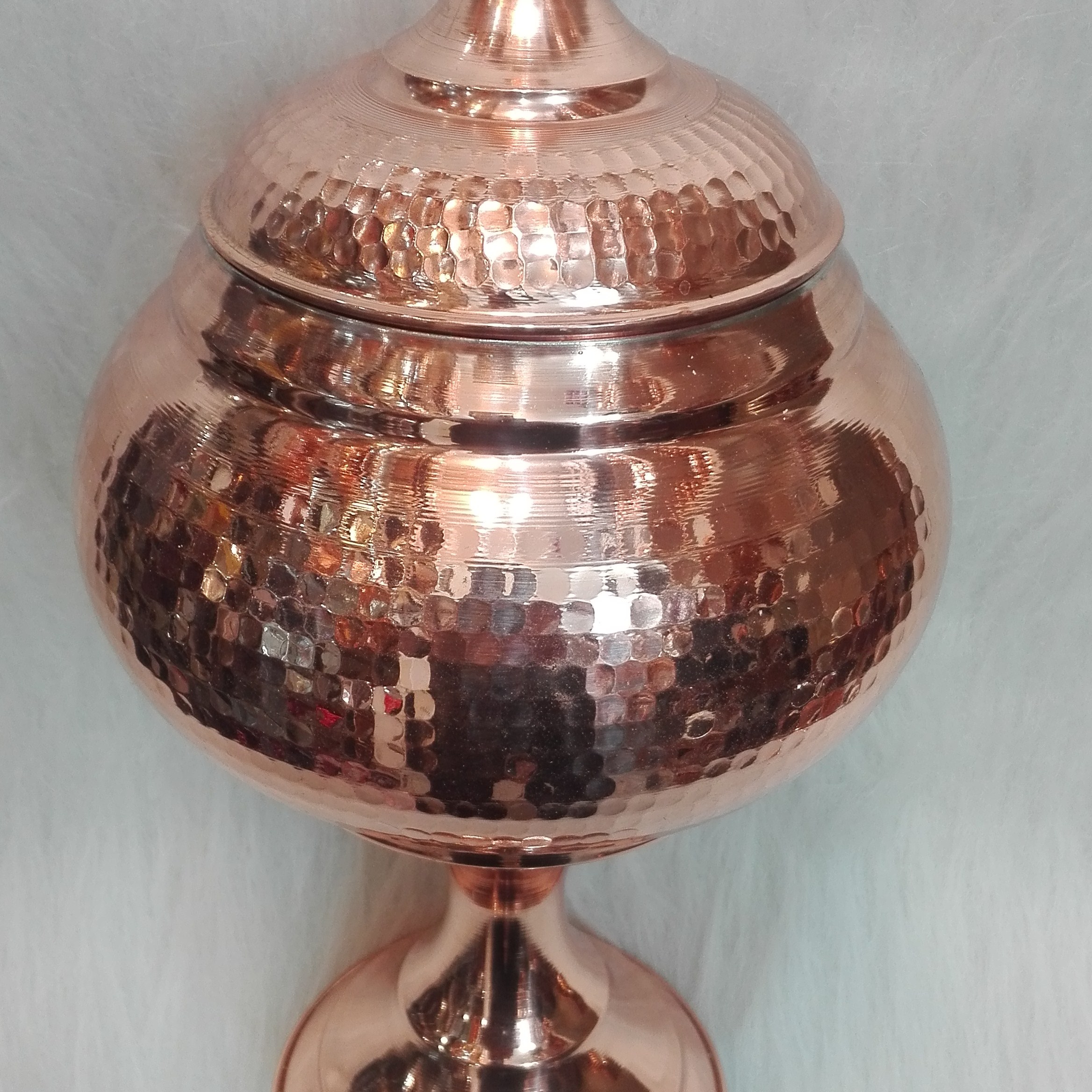 شکلات خوری مسی مدل گنبدی چکشی