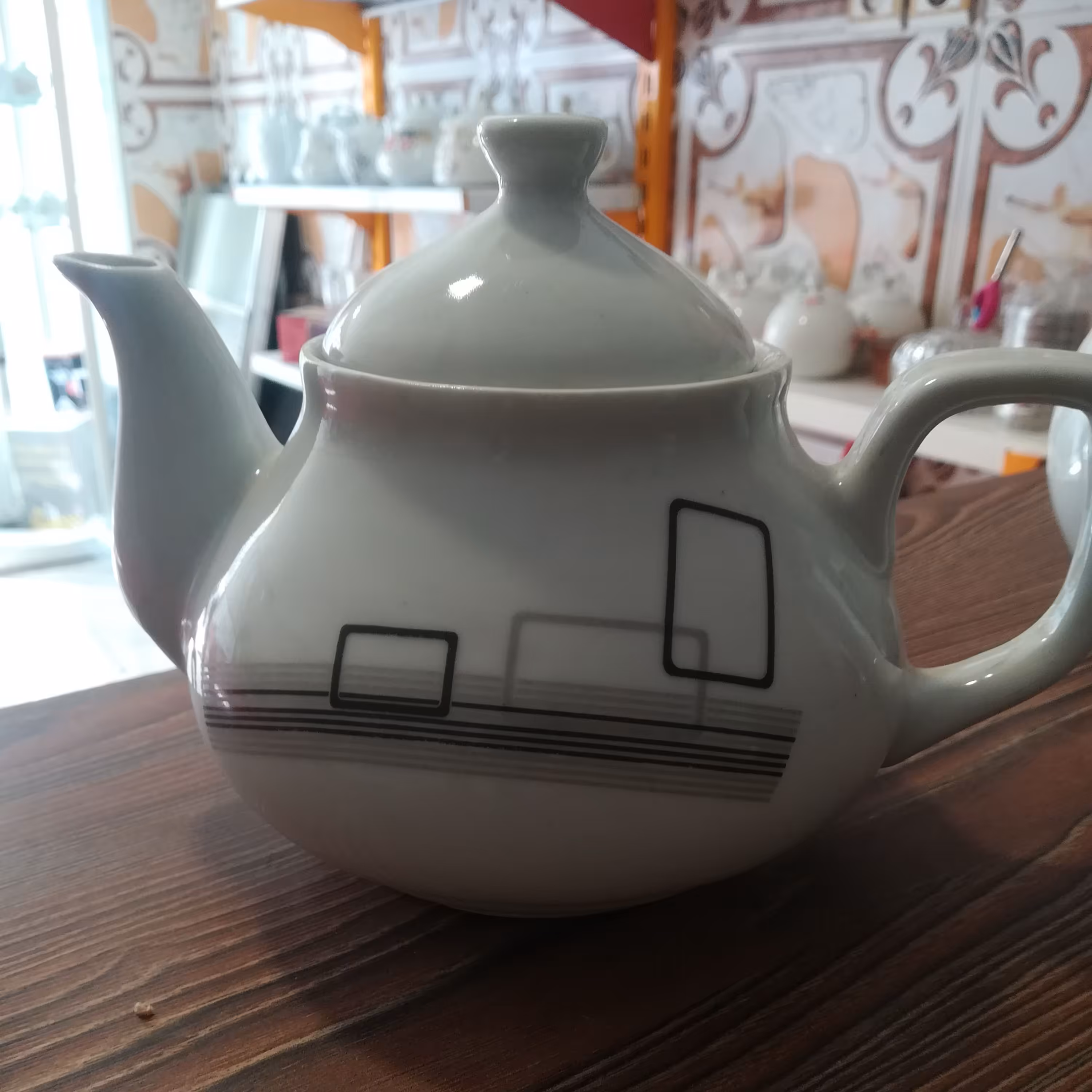 قوری بزرگ رنگ خاکستری 