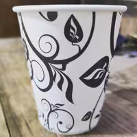 لیوان کاغذی220 سی سی تک جداره طرح مشکی مناسبتی(مخصوص محرم) کارتن 2000 تایی