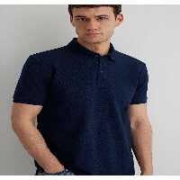 تی شرت یقه پولو آبی مردانه سرمه‌ای 063247 28417 Mavi