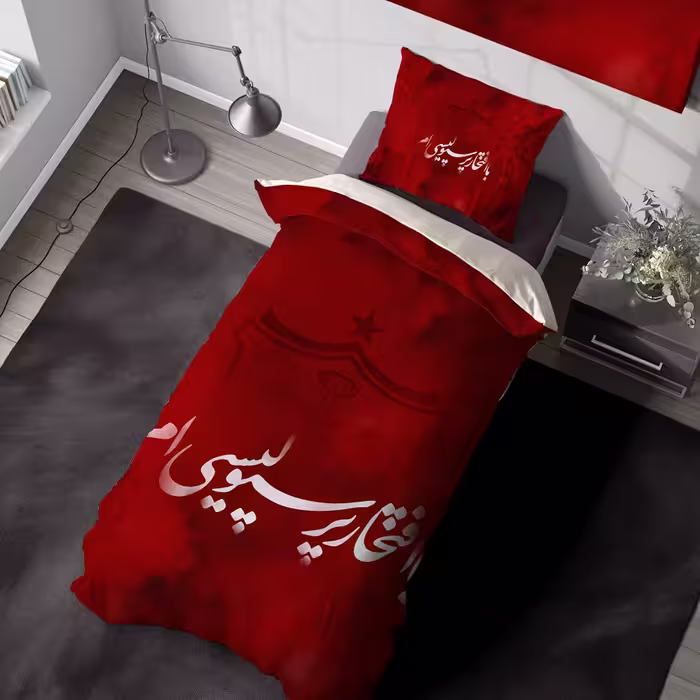 روتختی پسرانه فوتبالی طرح پرسپولیس زمینه قرمز تیره WAs-1474