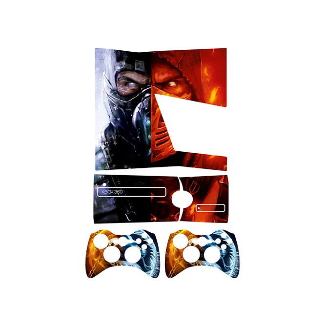 اسکین(برچسب)Xbox 360 اسلیم -طرح mortal kombat-مدل اسلیم-کد1-سفارشی
