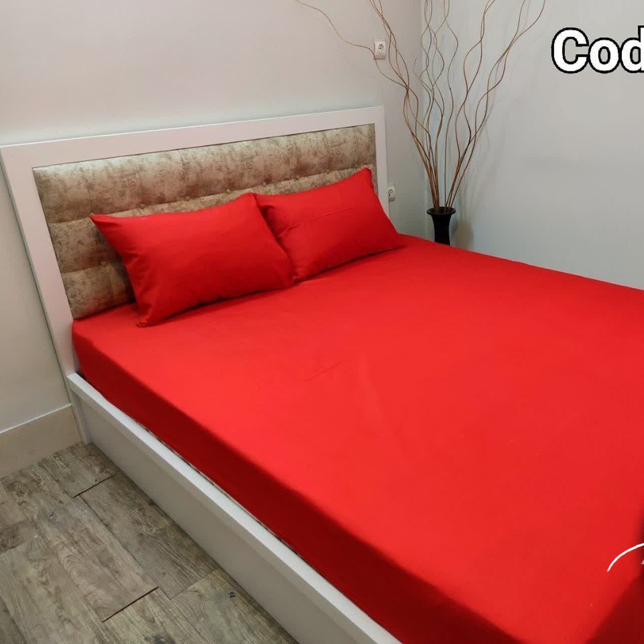 ملحفه کشدار روتختی تک نفره رنگ قرمز جذاب 