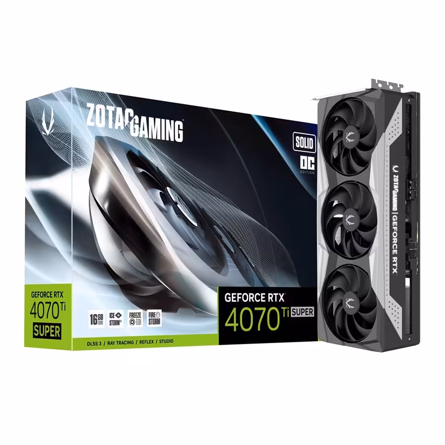 کارت گرافیک زوتاک GeForce RTX 4070 Ti SUPER SOLID OC 16GB