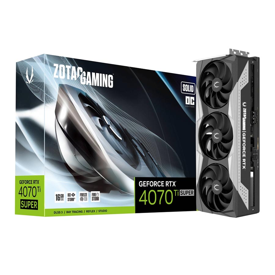 کارت گرافیک زوتاک GeForce RTX 4070 Ti SUPER SOLID OC 16GB