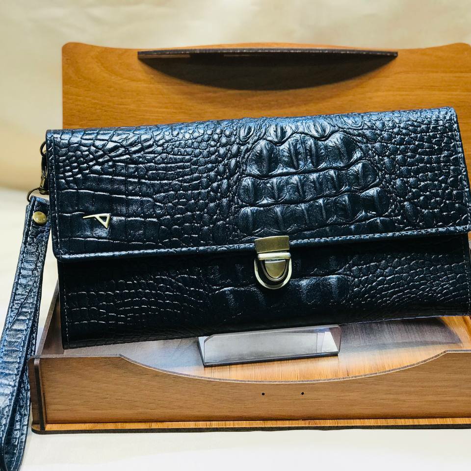 کیف دستی زنانه کروکودیلی (چرم طبیعی)