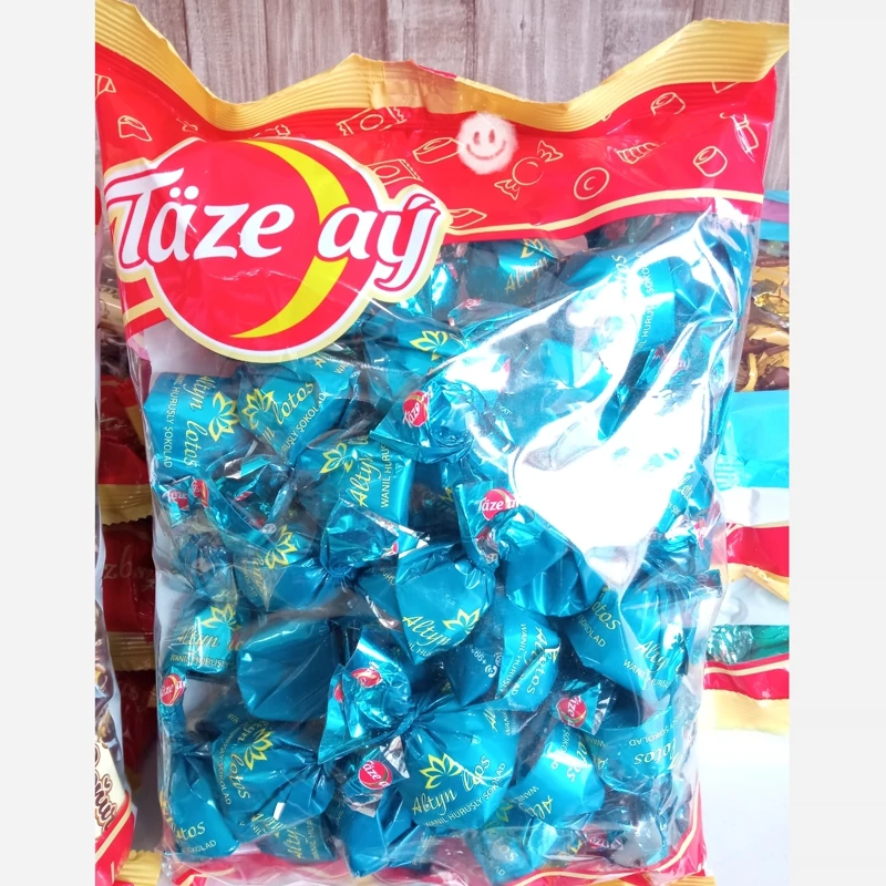 شکلات کیلویی تازه آی Taze Ay محصول ترکمنستان در طعمهای مختلف | amazonchi