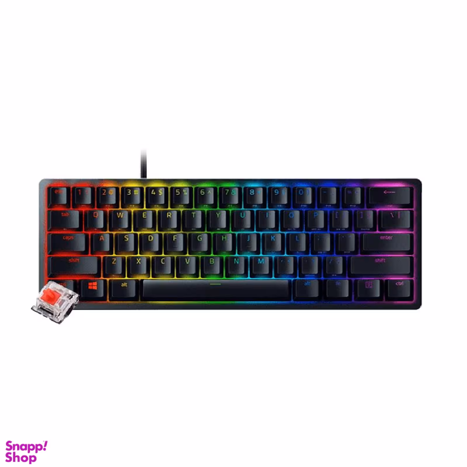 کیبورد گیمینگ سیمی ریزر (Razer) مدل Huntsman Mini با سوییچ قرمز