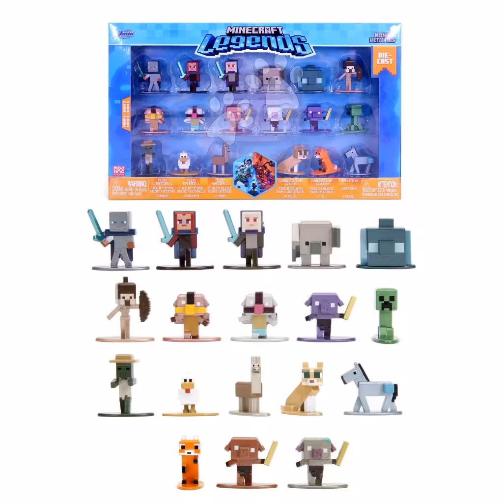 خرید ست 18 تایی فیگورهای فلزی Minecraft Action Figures با بهترین قیمت