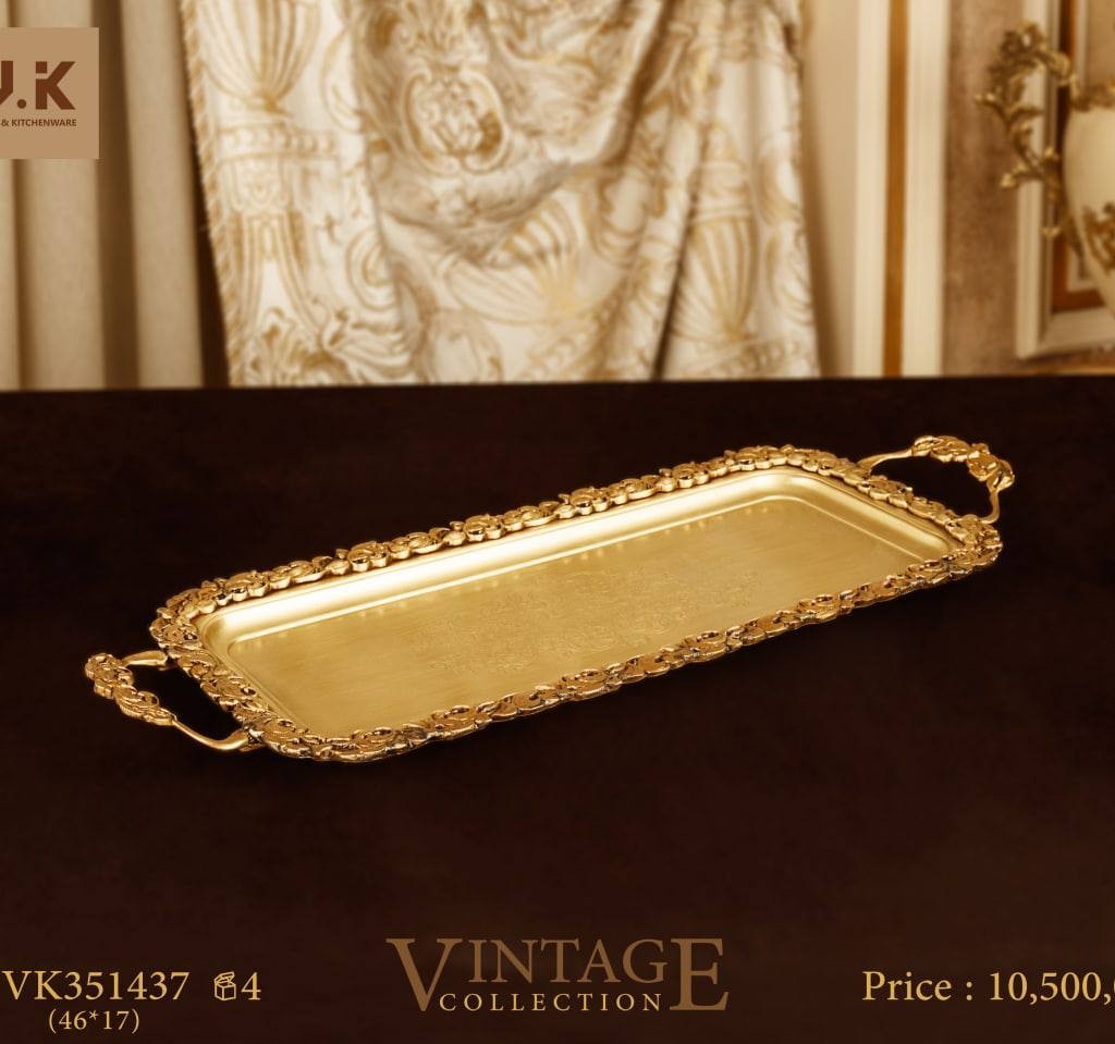 سینی  گرد برنجی بی وی کی مدل VK351437