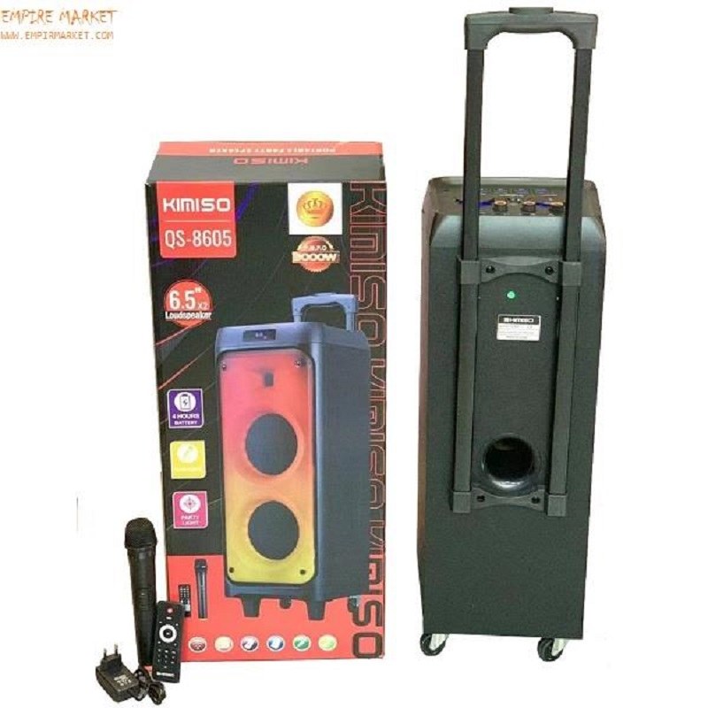 اسپیکر چمدانی بلوتوث رم و فلش خور کیمیسو (KIMISO) مدل QS-8605