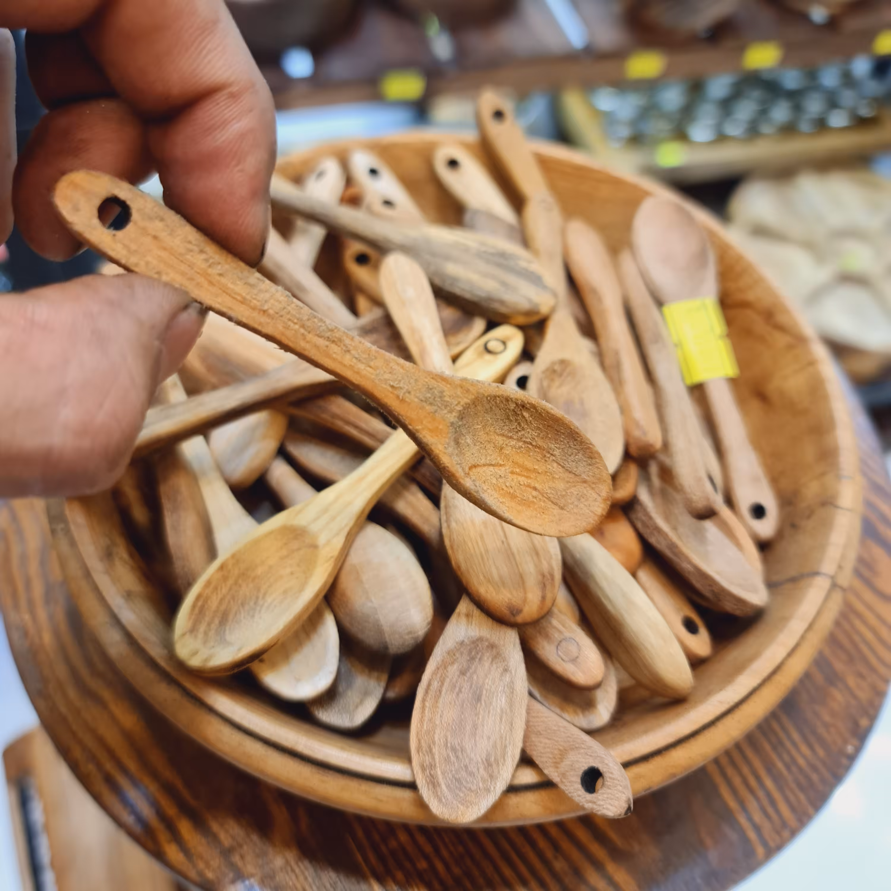 قاشق چوبی ادویه سایز10 س.م