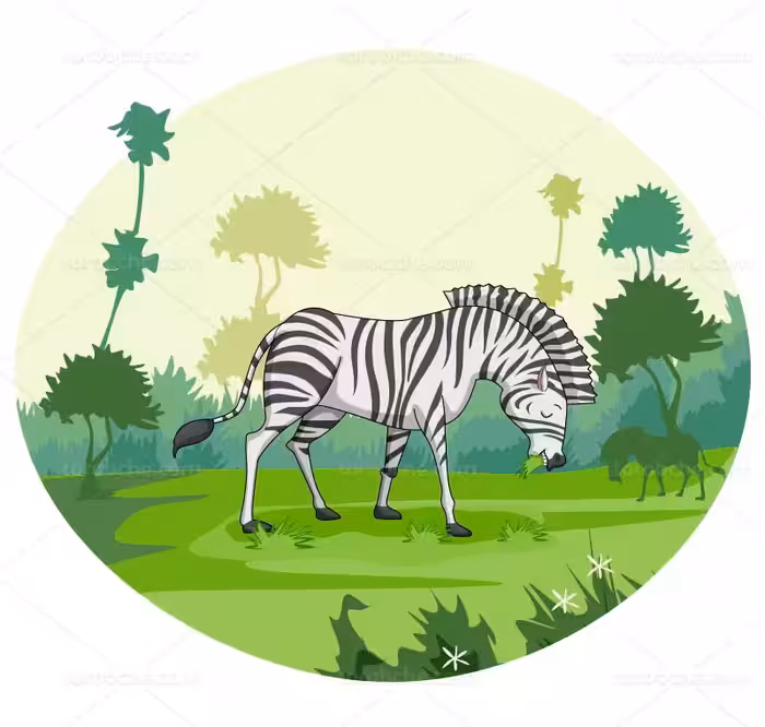 وکتور کاراکتر گورخر با نمک | گرافیک با طعم تربچه