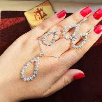 نیمست جواهر نقره عیار925 روکش طلا رنگ ثابت