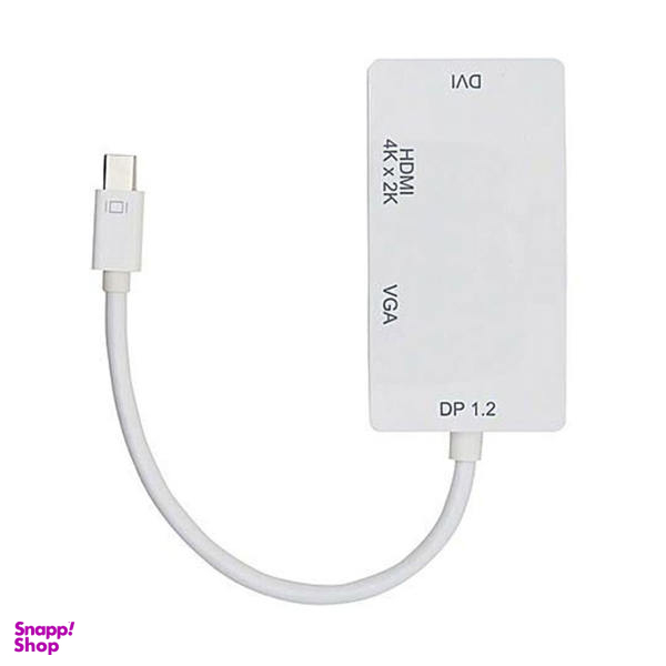 مبدل Mini DisplayPort به DVI و HDMI و VGA مدل 4K