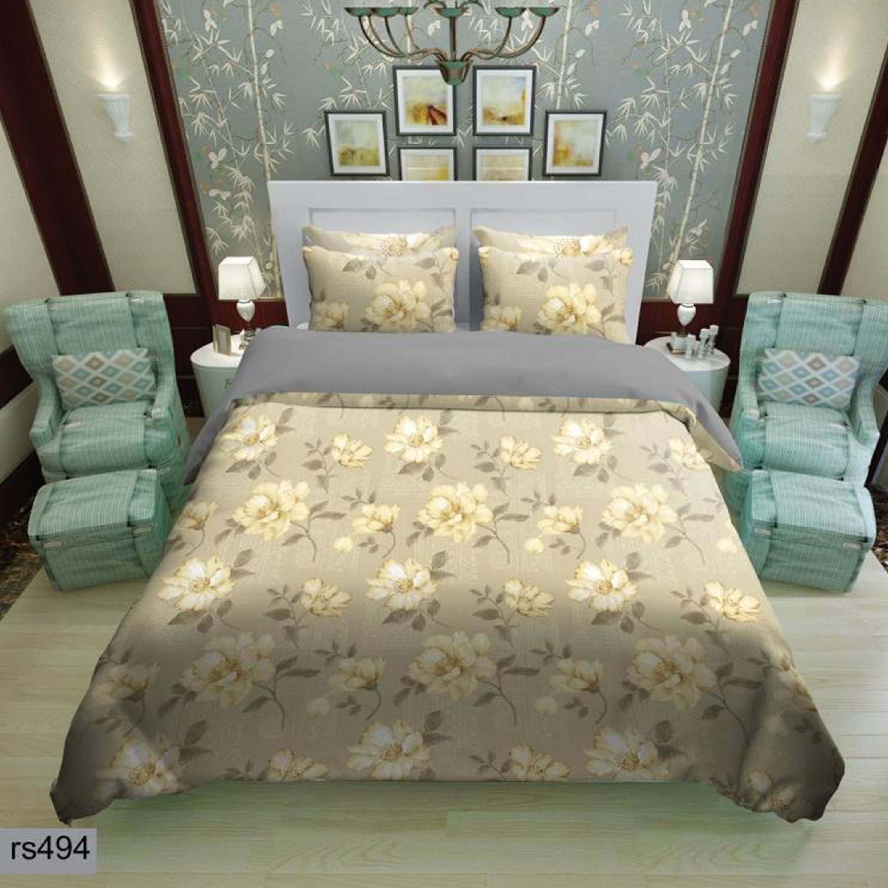 سرویس روتختی 1 نفره تنسل چاپی برندترک لند (Turk Land)  کد rs 494