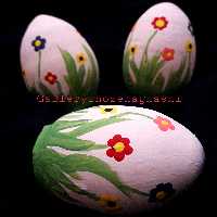 تخم مرغ سفالی طرح گل