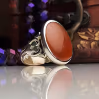 انگشتر عقیق یمنی مدل صفوی طرح حقوردی