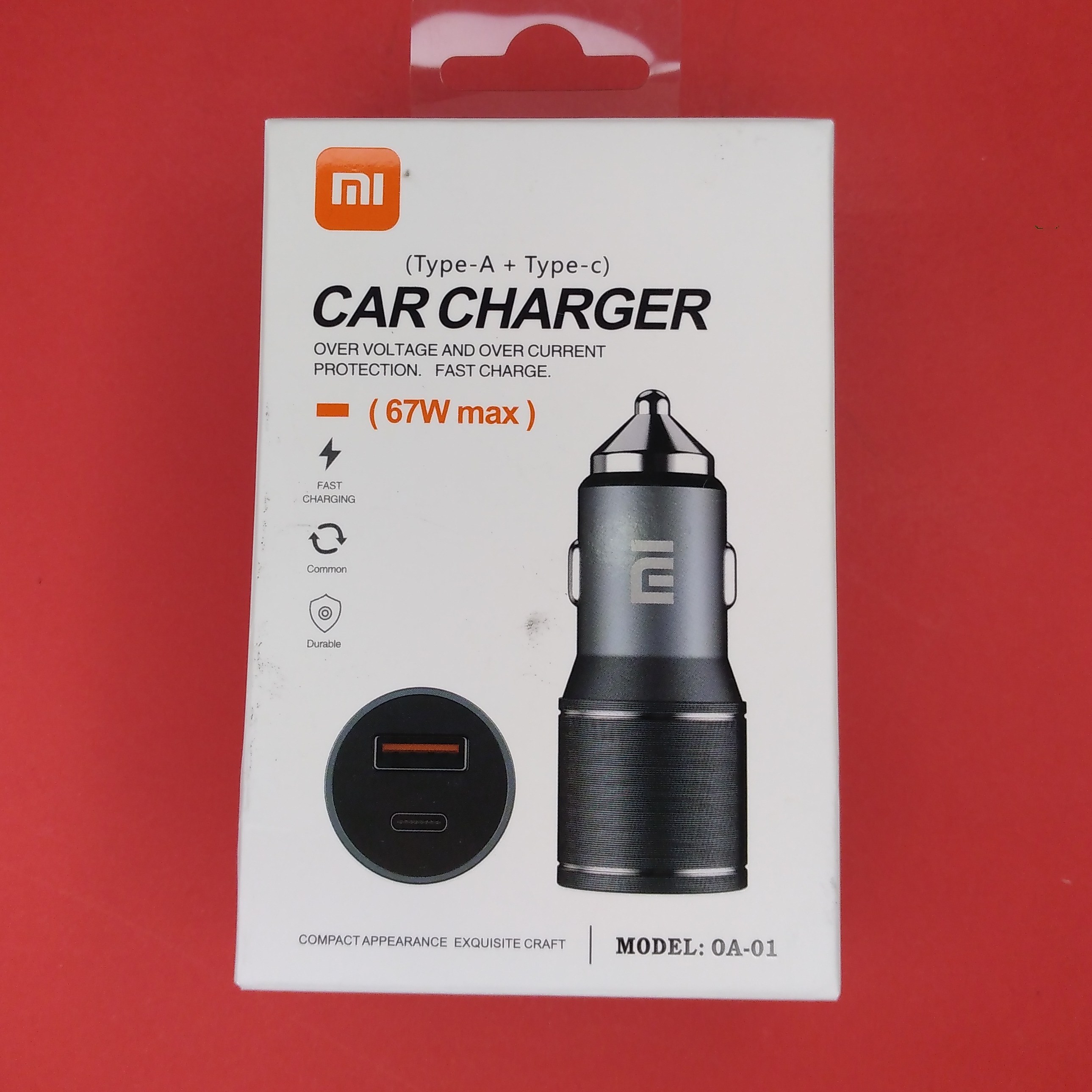 شارژر فندکی 67 وات دو پورت شیائومی (Xiaomi) مدل OA-01