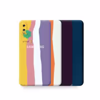 قاب گوشی سیلیکونی رنگین کمان مناسب Samsung Galaxy A02