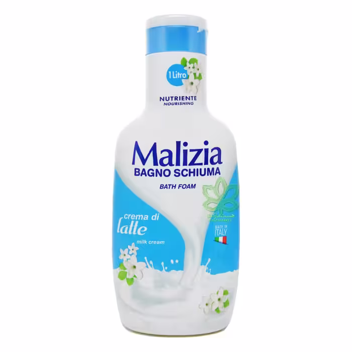شامپو بدن ( فوم حمام ) گل و شیر 1 لیتر مالیزیا - malizia