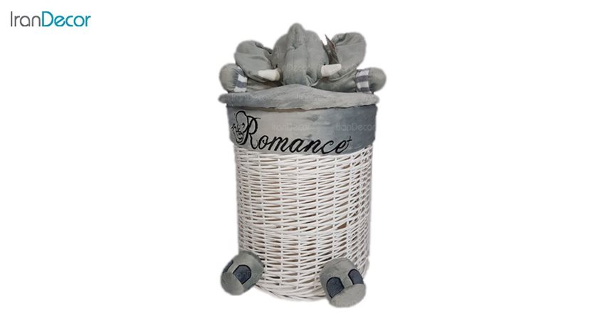 سبد عروسکی درب دار رومنس طرح فیل