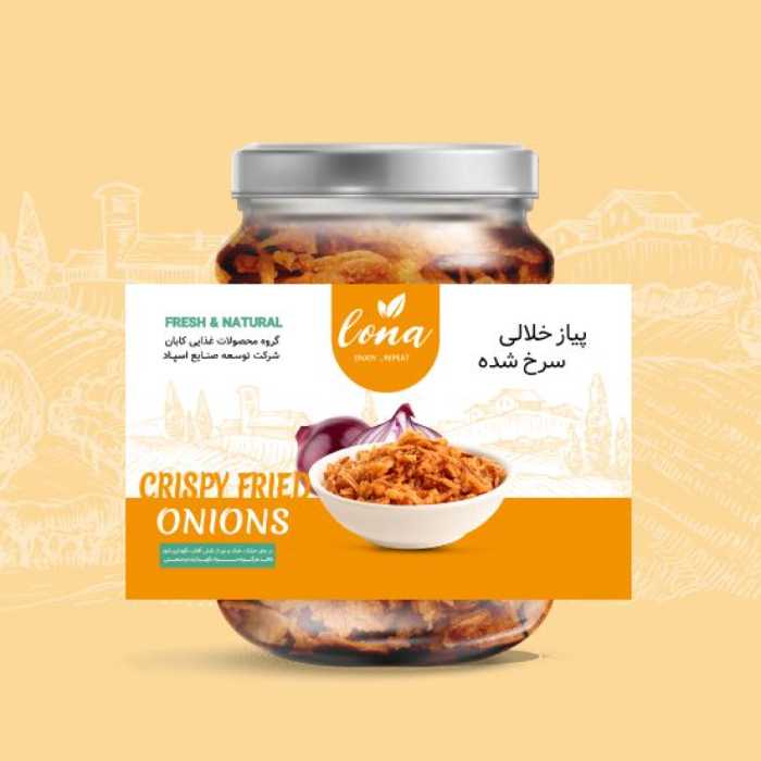 پیاز سرخ شده خلالی  در طعم ساده با روغن مخصوص سرخ کردنی