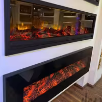 شومینه برقی با هیتر خارجی و خروجی مخفی   دارای ضمانت مصرف برق کم سازگار با محیط زیست 