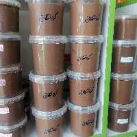 کره بادام زمینی شکلاتی 400 گرمی تهیه شده با 60درصد بادام زمینی و 40 درصد شکلات سکه ای بدون افزودنی 