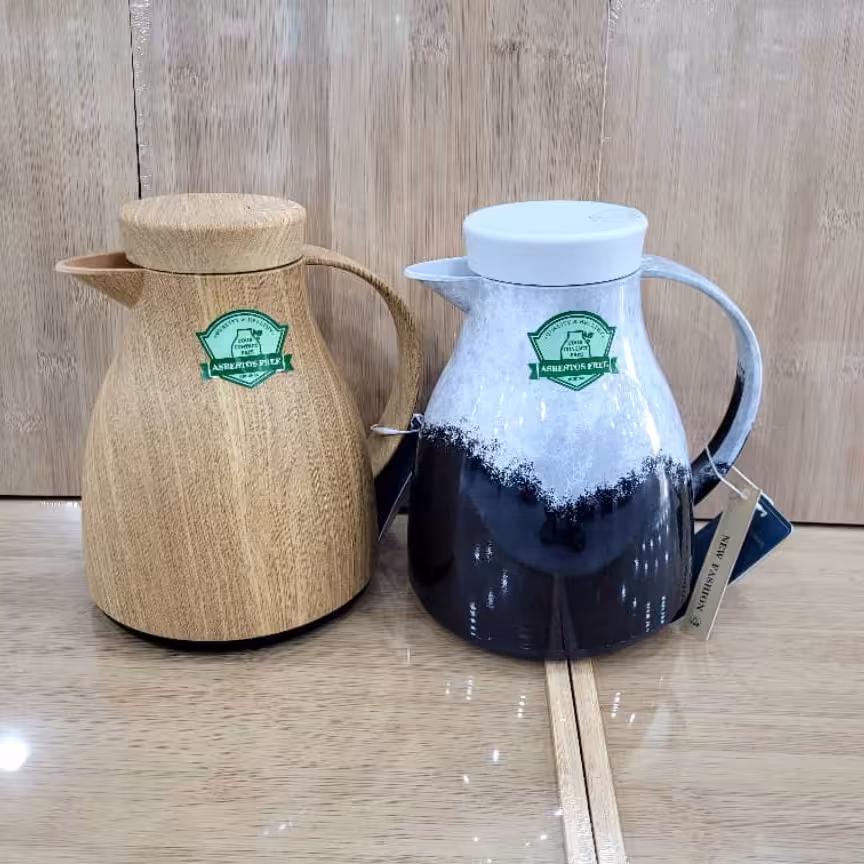  فلاسک نیم لیتر شیشه دار، کیفیت تضمینی، سر دکمه ای 