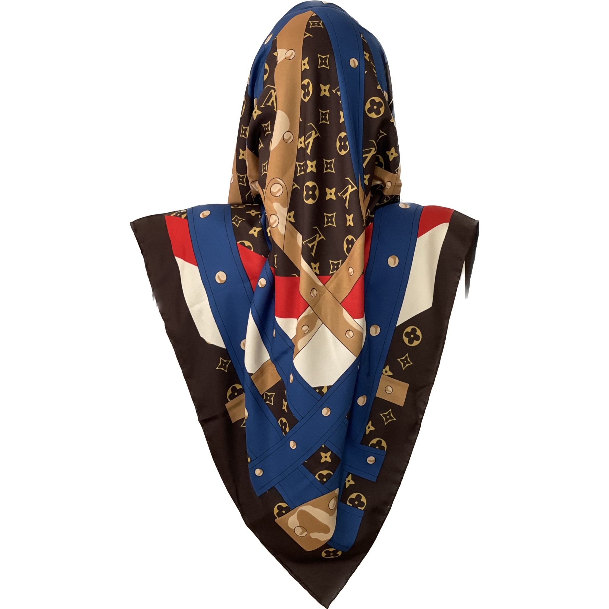 روسری ابریشم کج راه طرح مارک